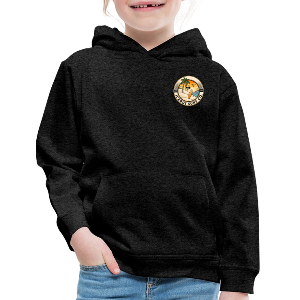 Icarus Surf Co. "Yacht" Kids‘ Premium Hoodie - charcoal grey
