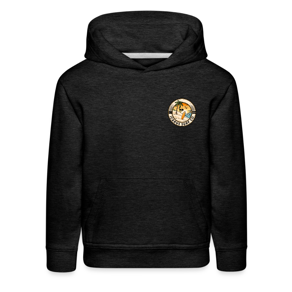 Icarus Surf Co. "Yacht" Kids‘ Premium Hoodie - charcoal grey