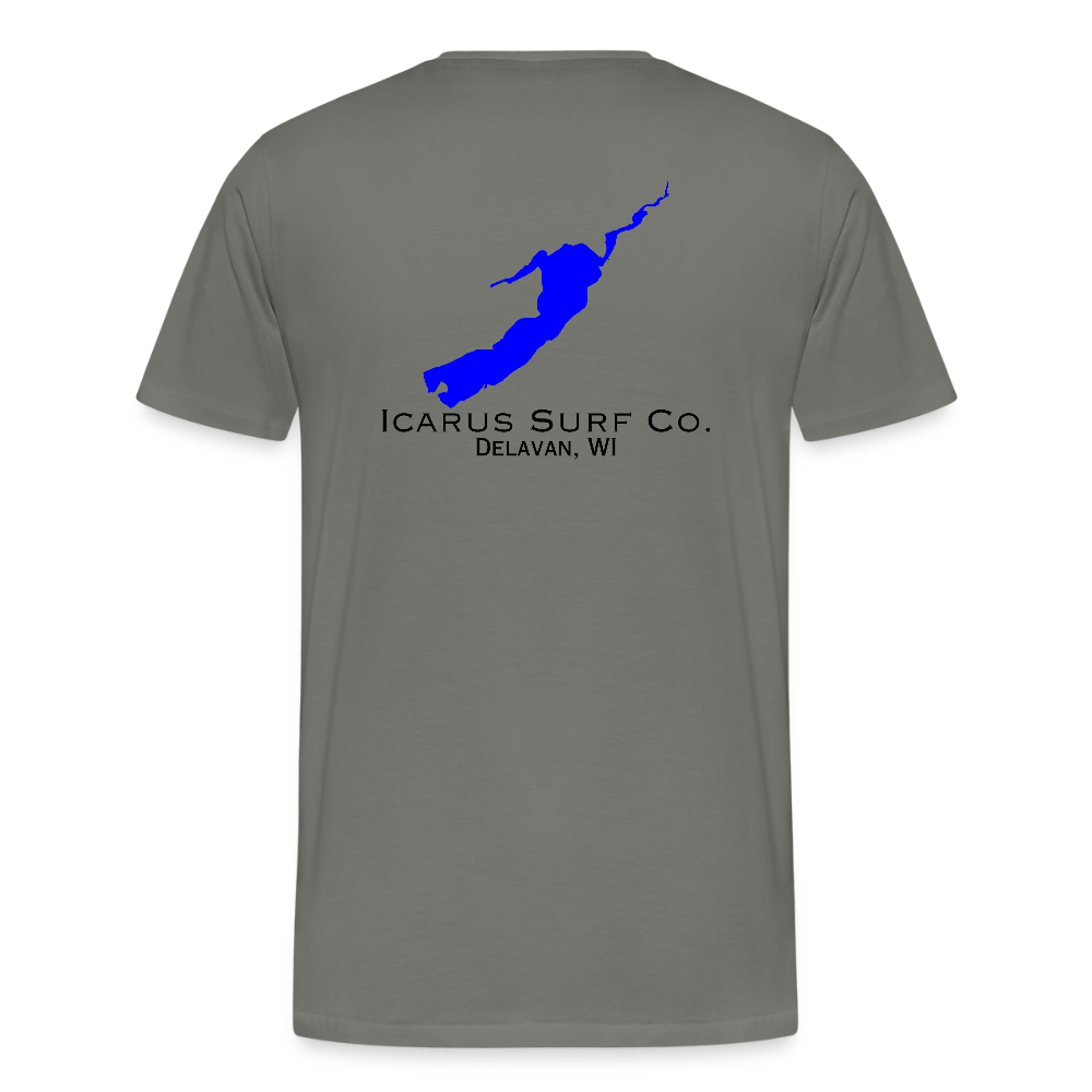 Icarus Surf Co. "Delavan, WI" Men's Premium T-Shirt - asphalt gray