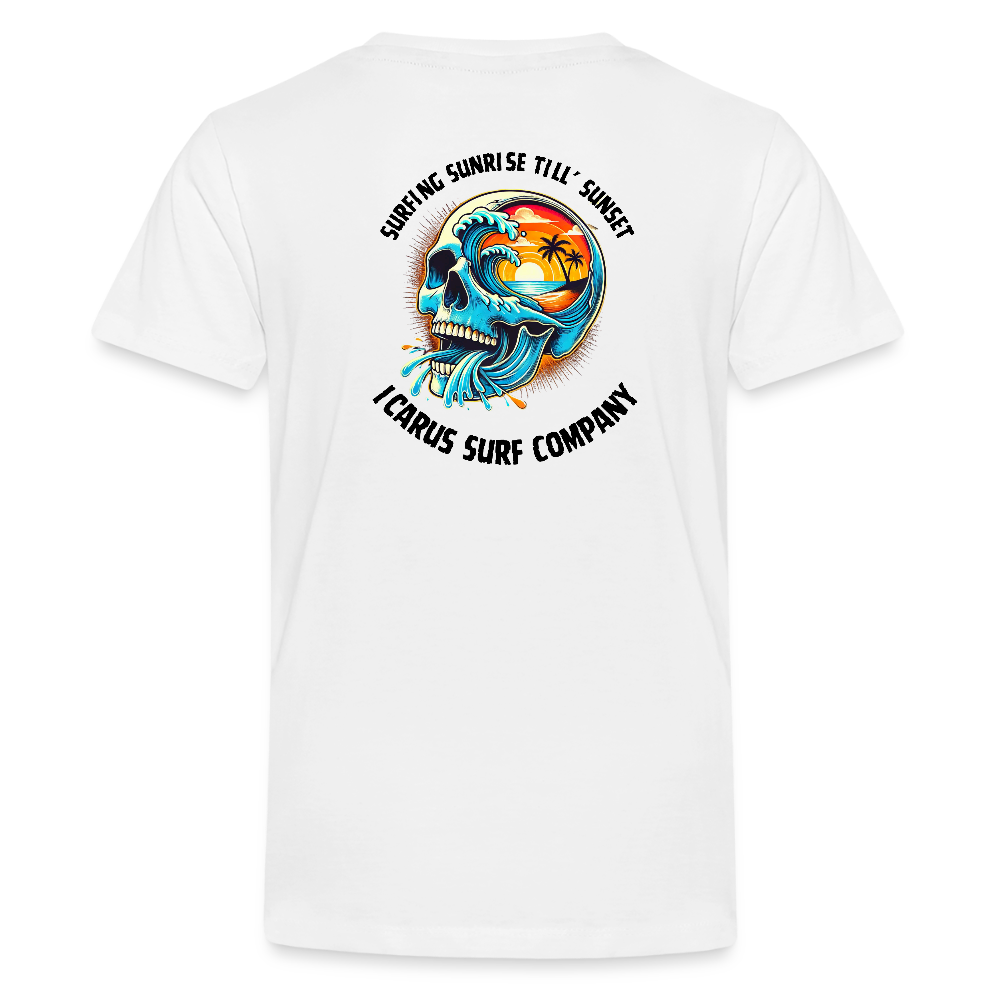 Icarus Surf Co. "Sunrise till' Sunset" Kids' Premium T-Shirt - white