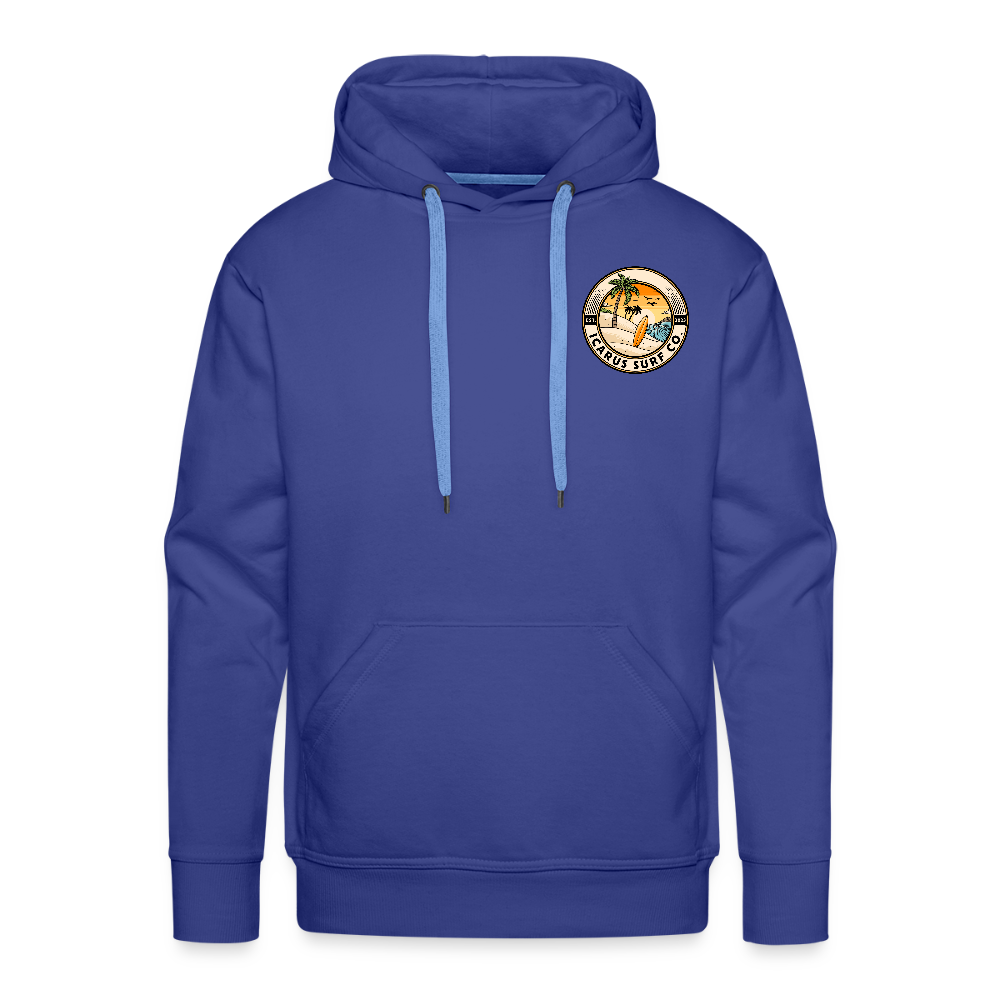 Icarus Surf Co. Surfing Skeletons Men’s Premium Hoodie - royal blue