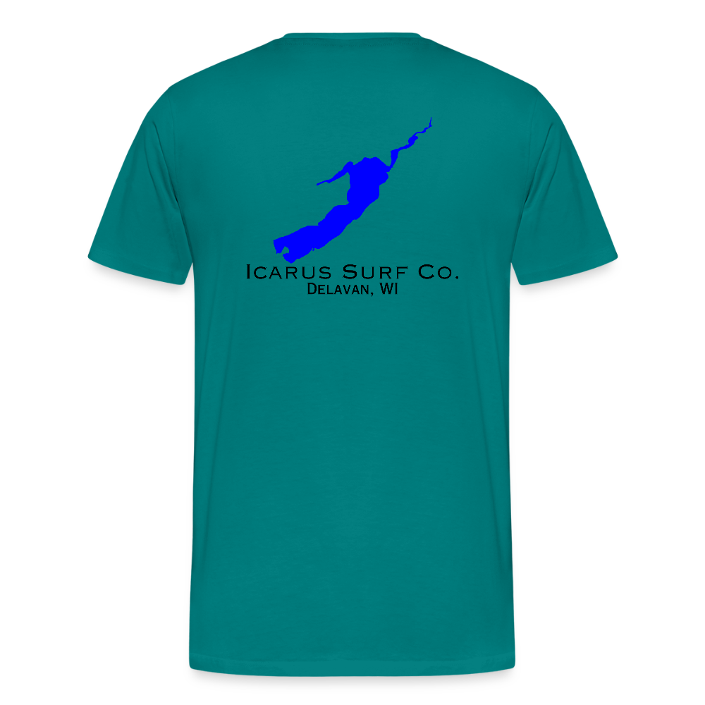 Icarus Surf Co. "Delavan, WI" Men's Premium T-Shirt - teal
