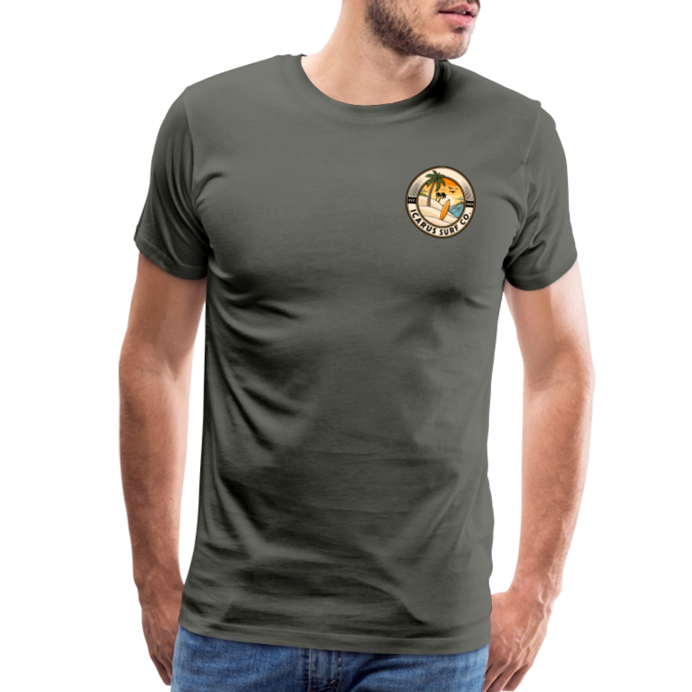 Icarus Surf Co. "Delavan, WI" Men's Premium T-Shirt - asphalt gray