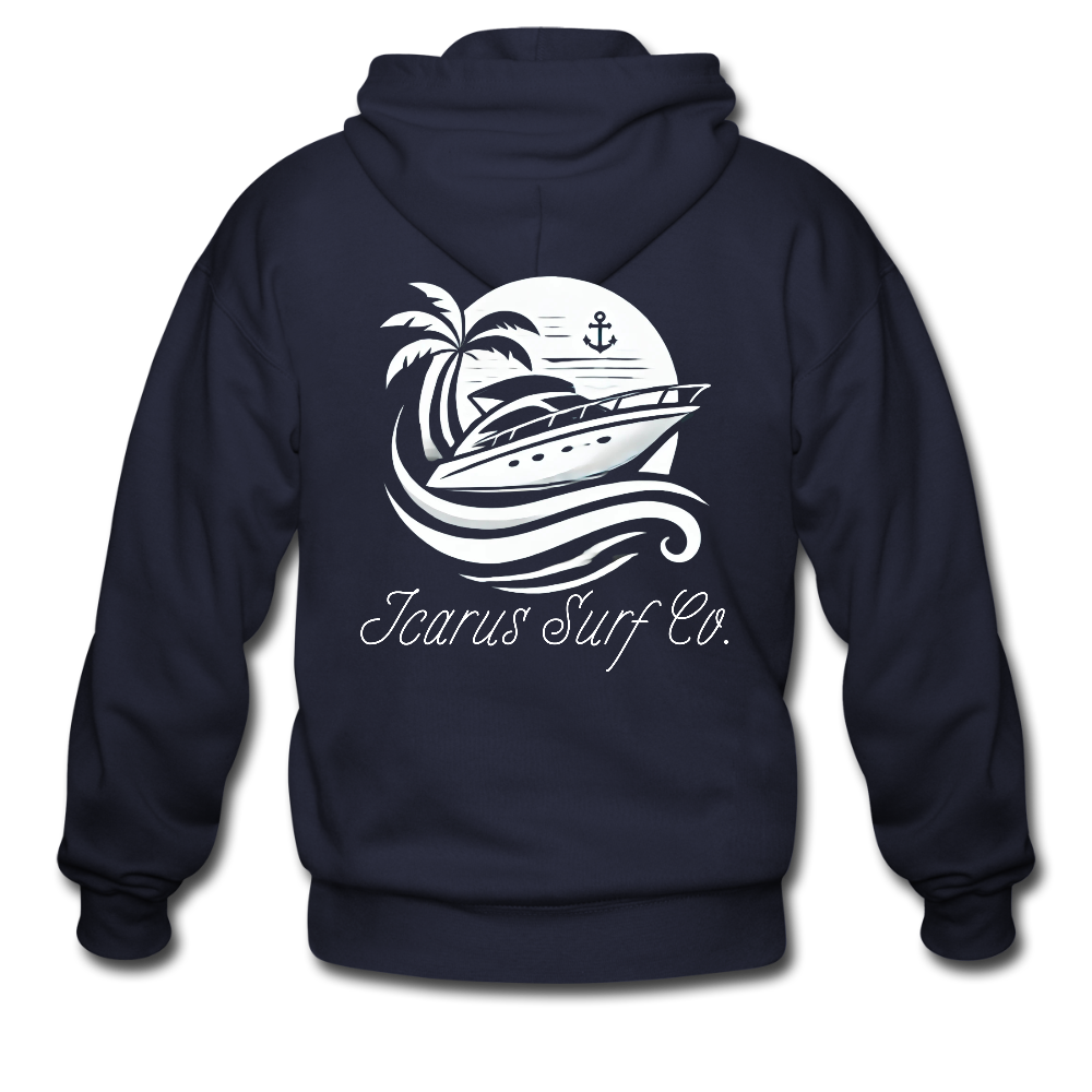 Icarus Surf Co. Men's Zip Hoodie - navy