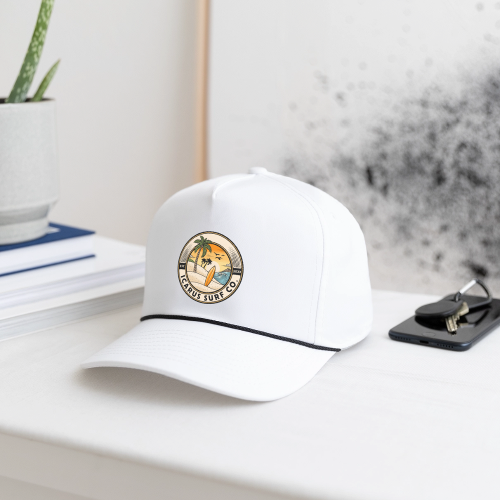 “Founders Logo" Rope Cap - white/black