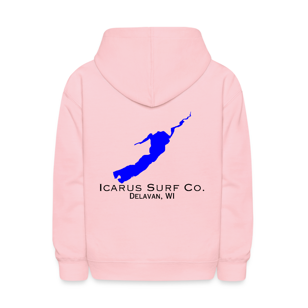 Icarus Surf Co. “Delavan, Wi” Kids' Hoodie - pink