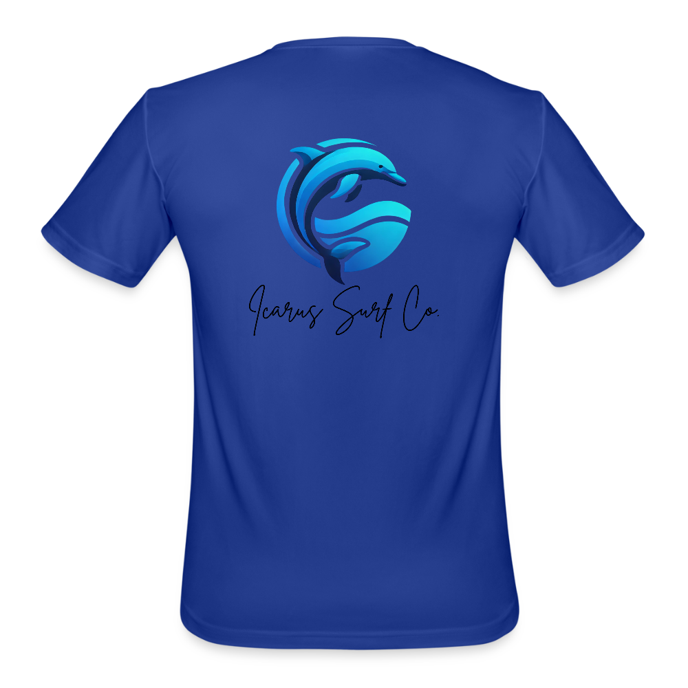 “Dolphin Drift” Performance T-Shirt - royal blue