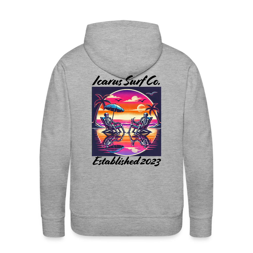 Icarus Surf Co. "Beachin' " Men’s Premium Hoodie - heather grey