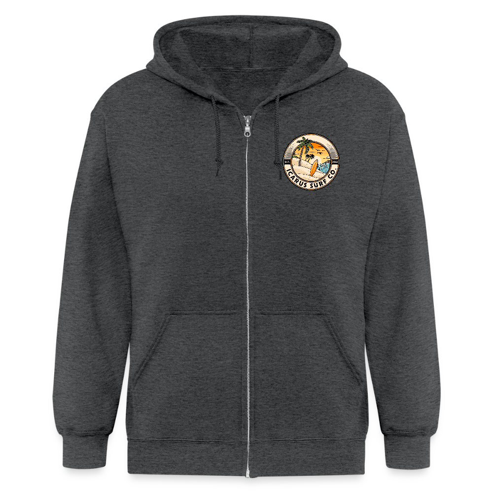 Icarus Surf Co. Men's Zip Hoodie - deep heather