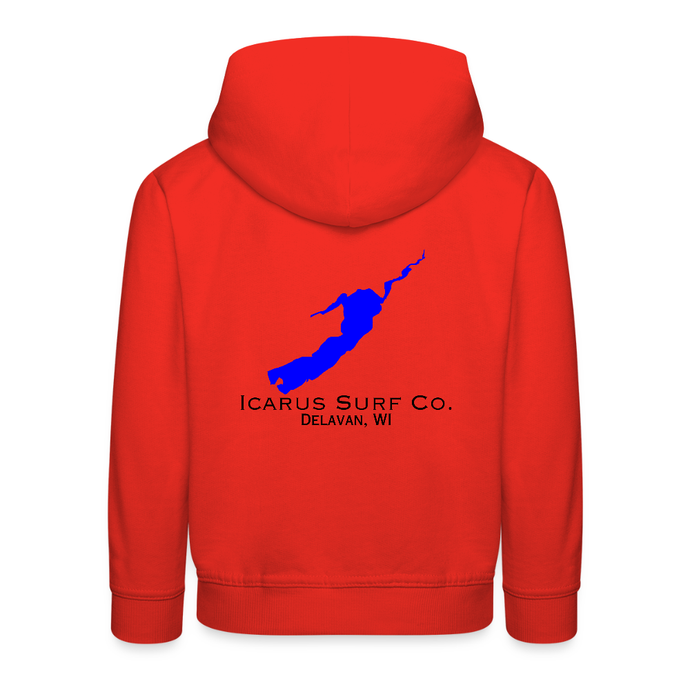 Icarus Surf Co. "Delavan, WI" Kids‘ Premium Hoodie - red