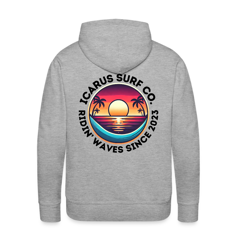 Icarus Surf Co. "Ridin' Waves" Men’s Premium Hoodie - heather grey