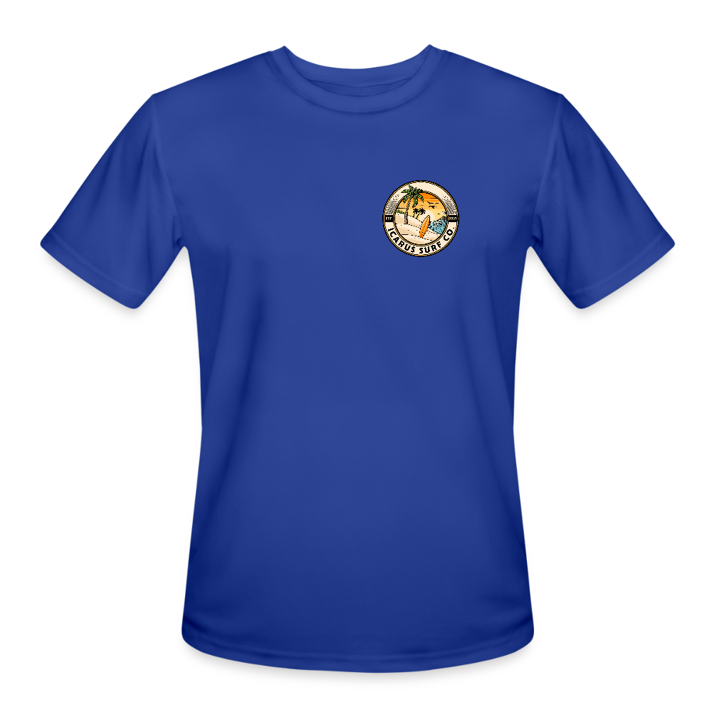 “Dolphin Drift” Performance T-Shirt - royal blue