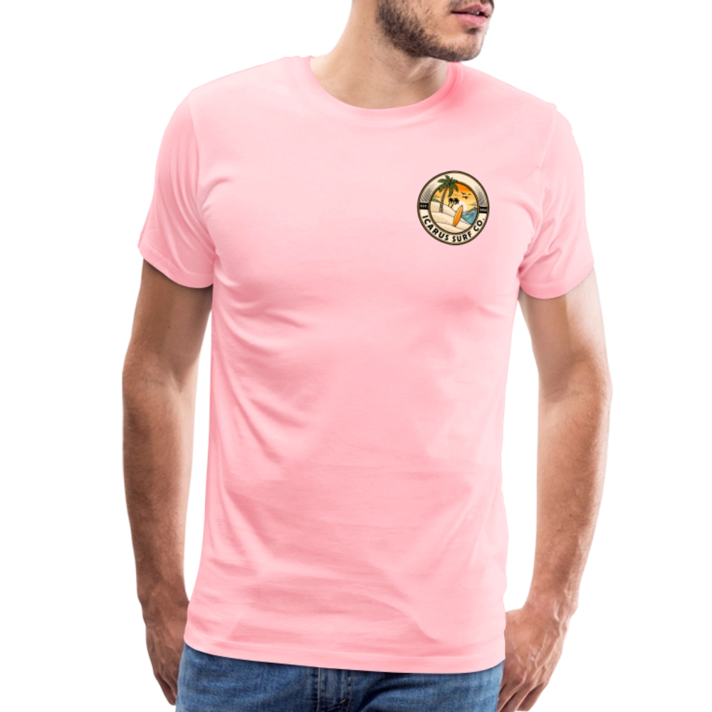 Icarus Surf Co. "Delavan, WI" Men's Premium T-Shirt - pink