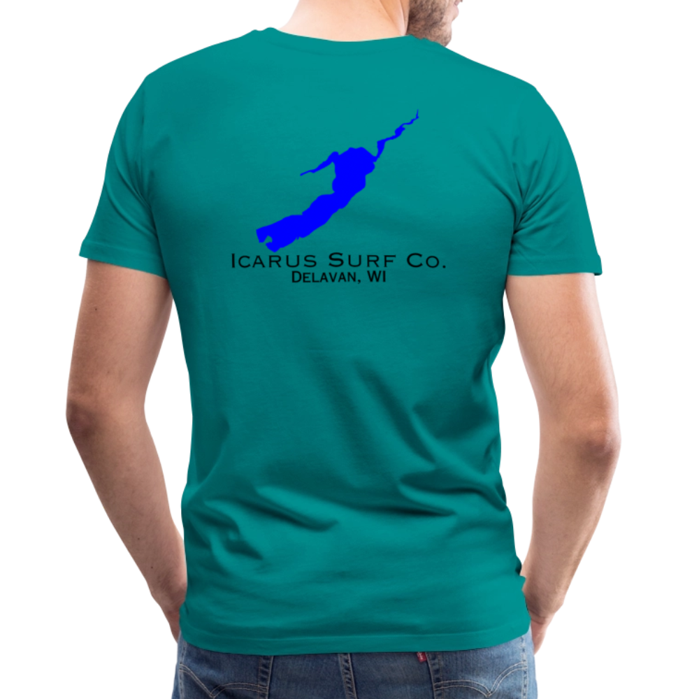 Icarus Surf Co. "Delavan, WI" Men's Premium T-Shirt - teal