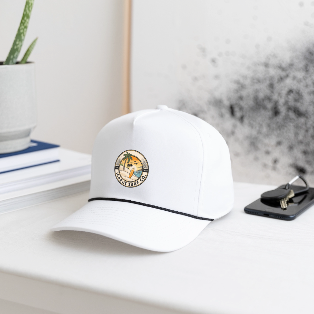 Icarus Surf Co. Rope Hat - white/black