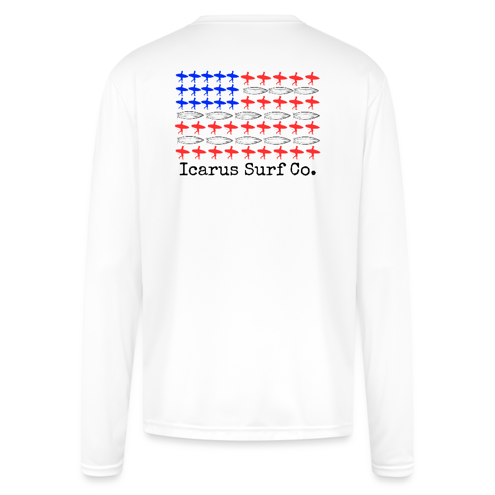 Icarus Surf Co. RED WHITE BLUE Performance Shirt - white