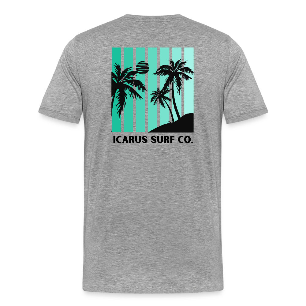 Icarus Surf Co. "Lines" Men's Premium T-Shirt - heather gray