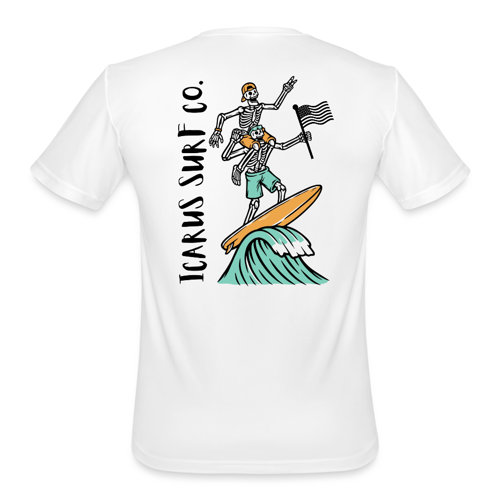 "Surfing Skellys" Performance T-Shirt - white