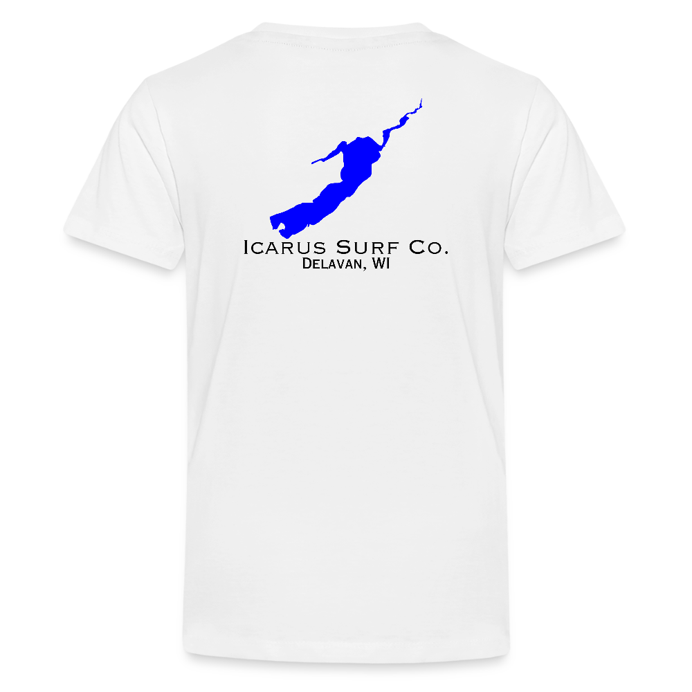 Icarus Surf Co. "Delavan, WI" Kids' Premium T-Shirt - white