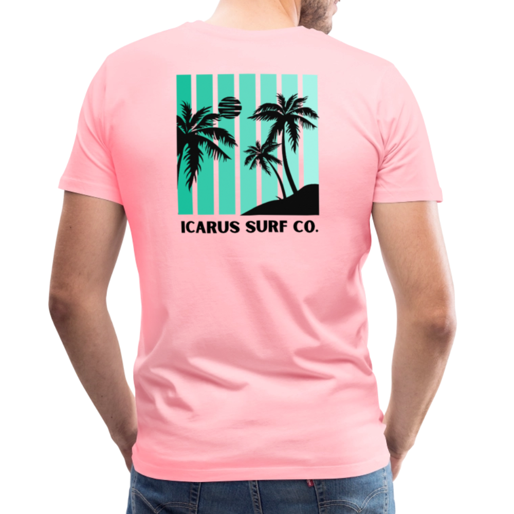 Icarus Surf Co. "Lines" Men's Premium T-Shirt - pink