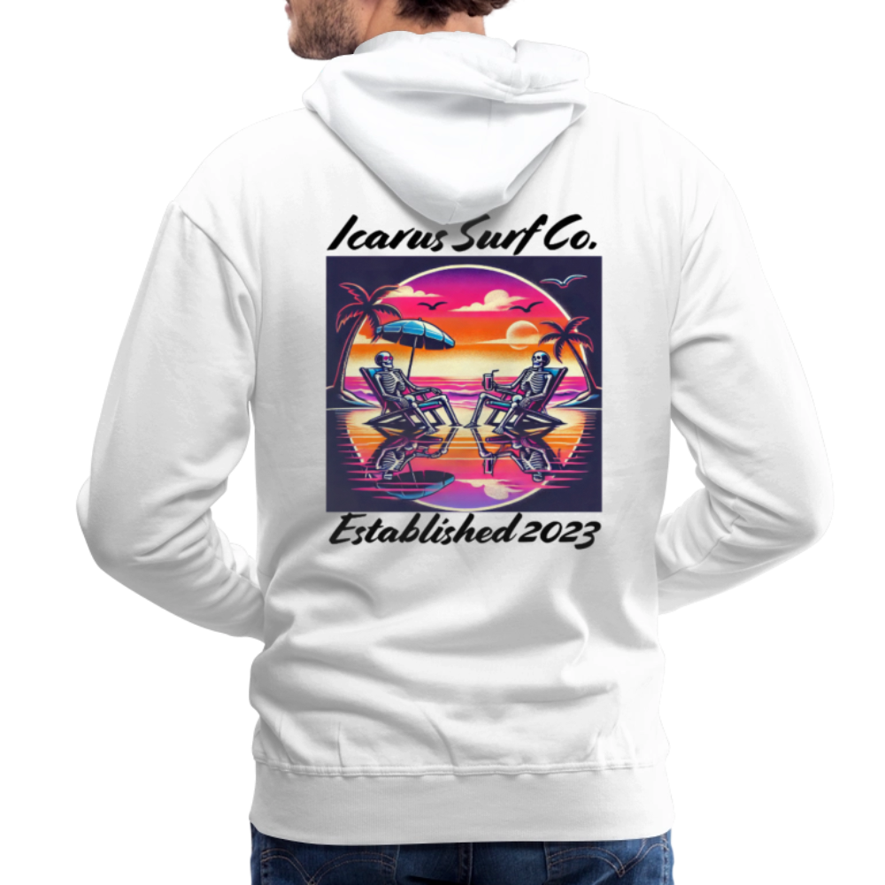 Icarus Surf Co. "Beachin' " Men’s Premium Hoodie - white