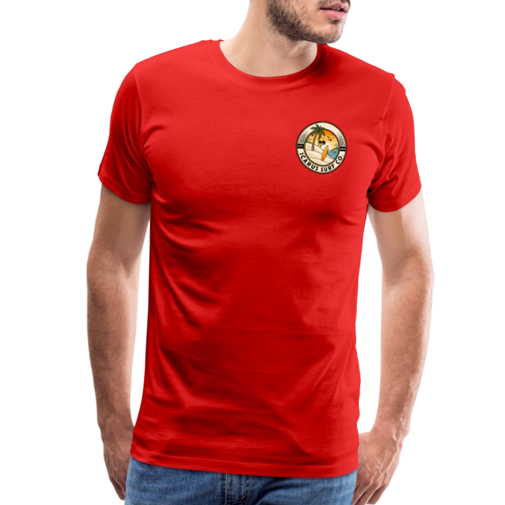 Icarus Surf Co. "Delavan, WI" Men's Premium T-Shirt - red