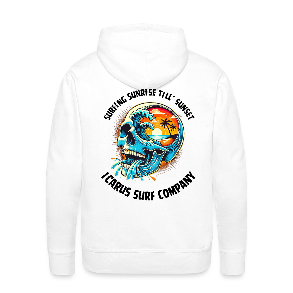 Icarus Surf Co. "Sunrise Till' Sunset" Men’s Premium Hoodie - white