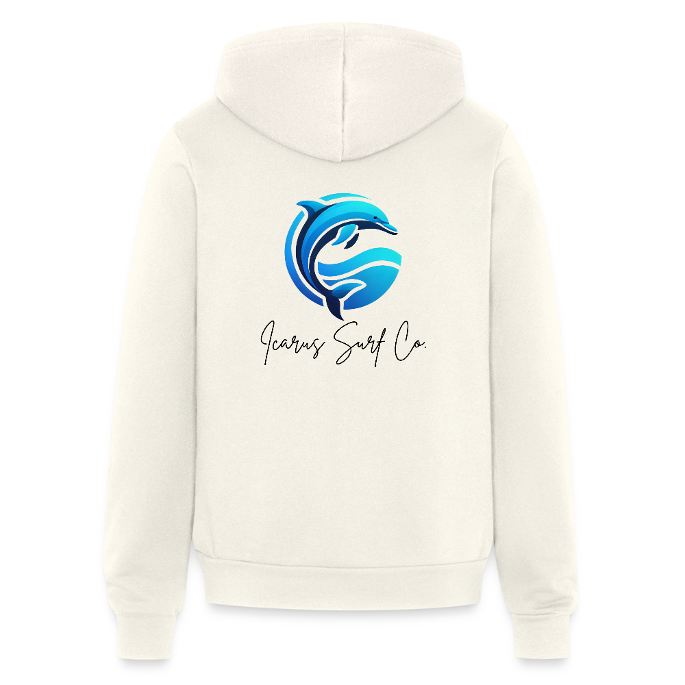 Icarus Surf Co. "Dolphin" Women's Full Zip Hoodie - vintage white