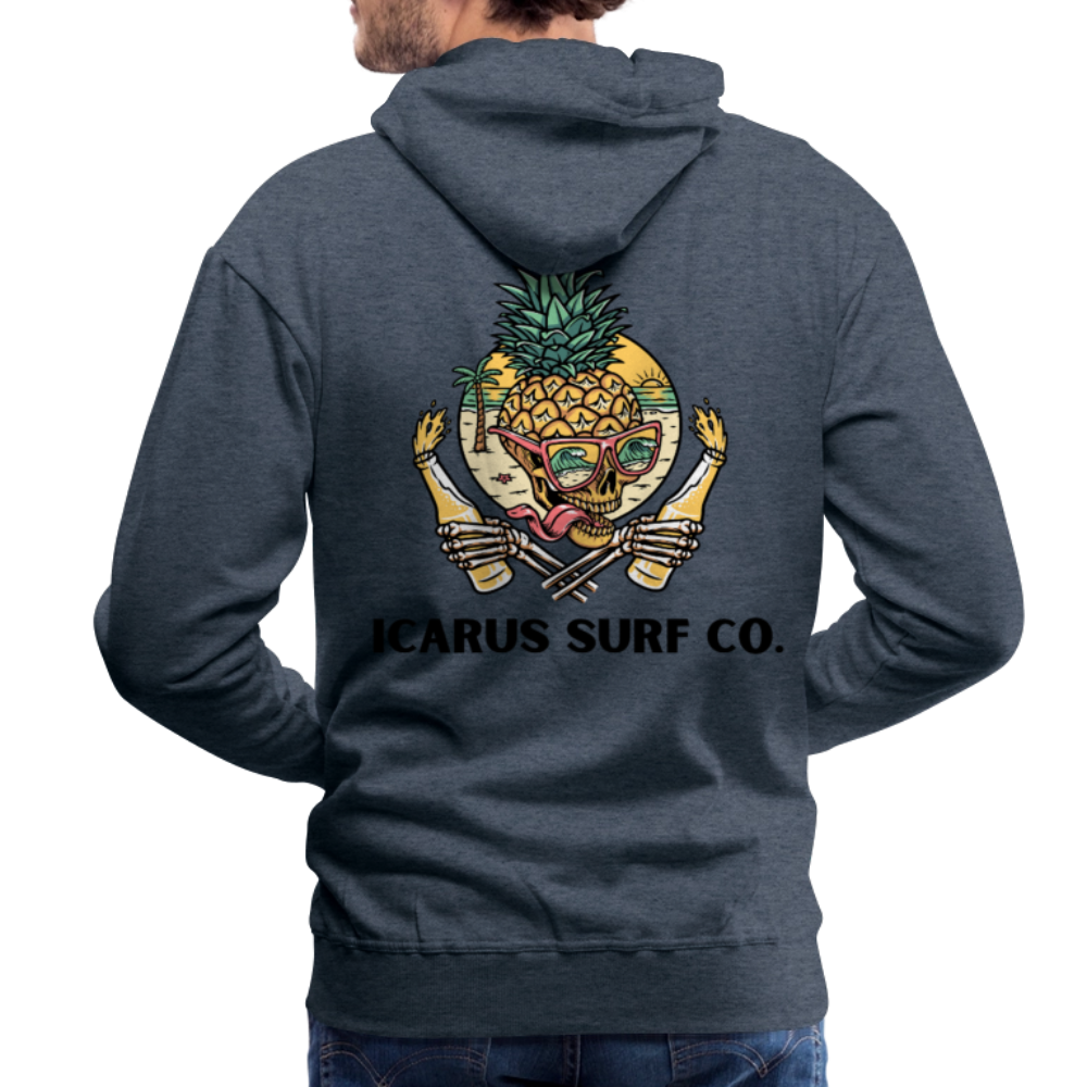 Icarus Surf Co. Pineapple Head Men’s Premium Hoodie - heather denim