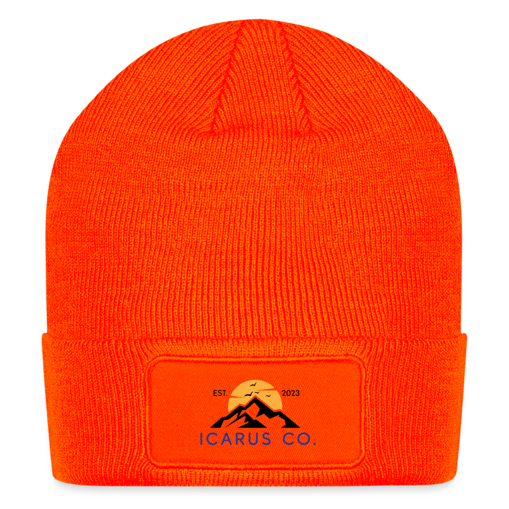 Icarus Patch Beanie - neon orange