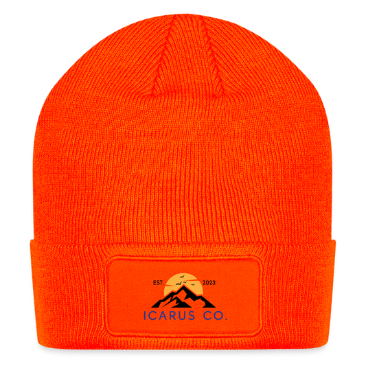 Icarus Patch Beanie - neon orange