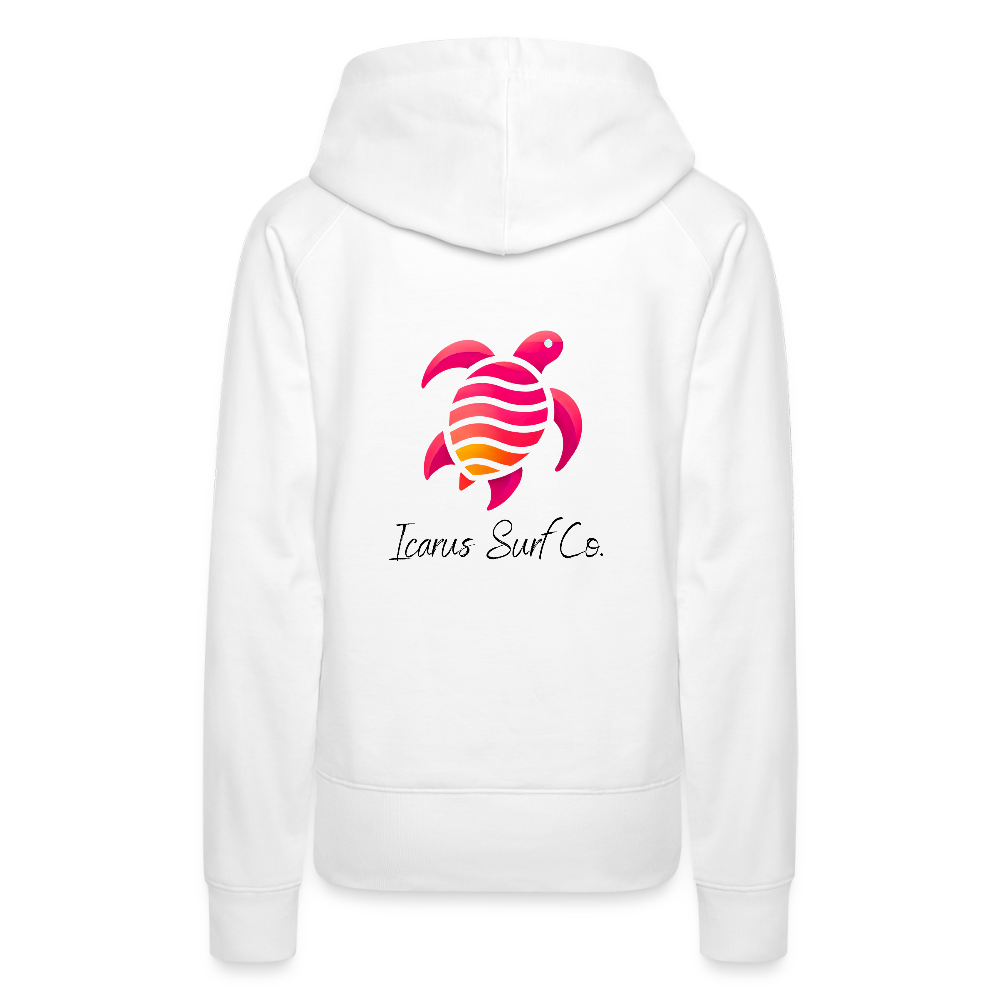 Icarus Surf Co. "Turtle" Women’s Premium Hoodie - white