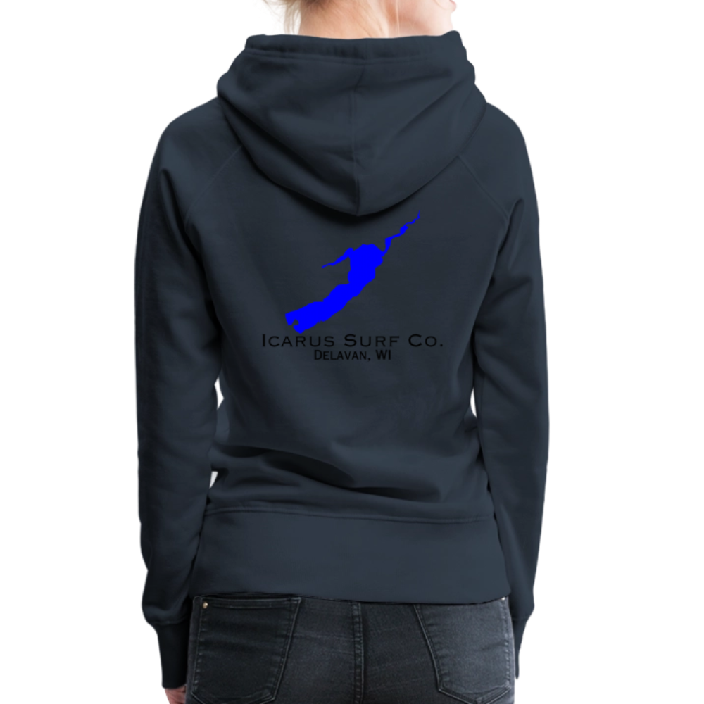 Icarus Surf Co. "Delavan, WI" Women’s Premium Hoodie - navy