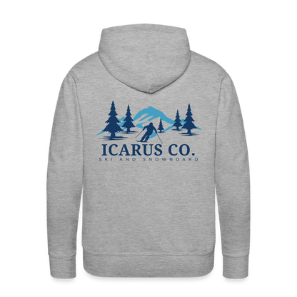 Tree Skiing Icarus Hoodie - heather grey