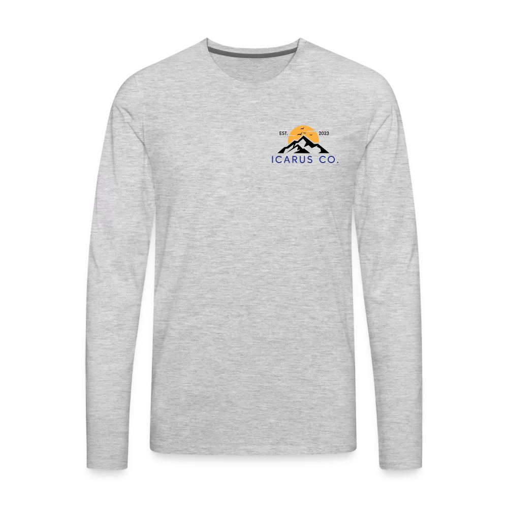 Tree Skiing Icarus Long Sleeve - heather gray