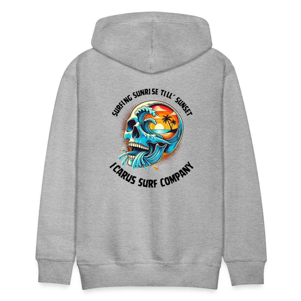 Surfing Sunrise Till' Sunset Hoodie - heather grey