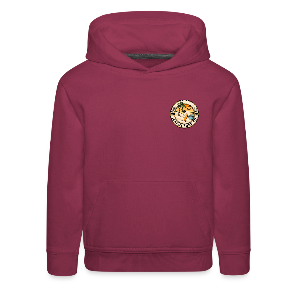 Icarus Surf Co. "Yacht" Kids‘ Premium Hoodie - burgundy