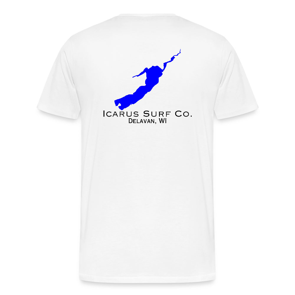 Icarus Surf Co. "Delavan, WI" Men's Premium T-Shirt - white