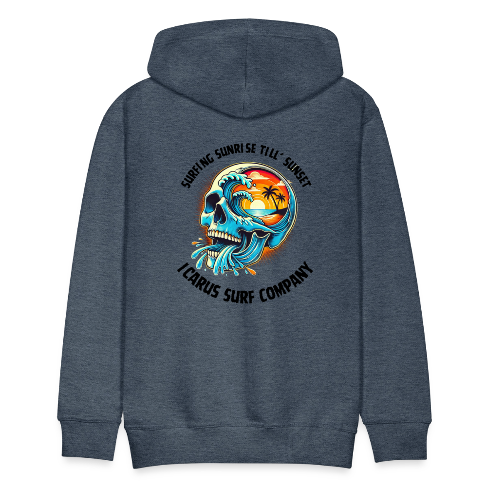 Surfing Sunrise Till' Sunset Hoodie - heather denim