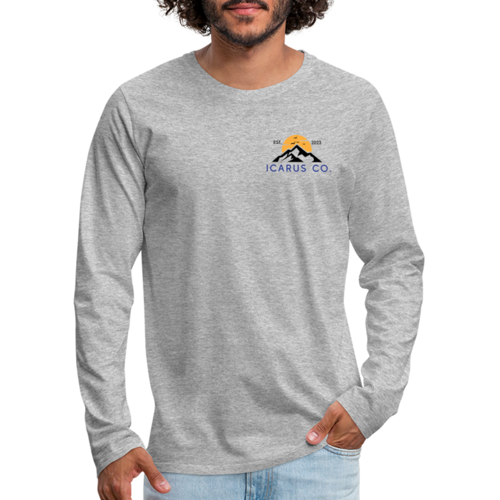 Tree Skiing Icarus Long Sleeve - heather gray