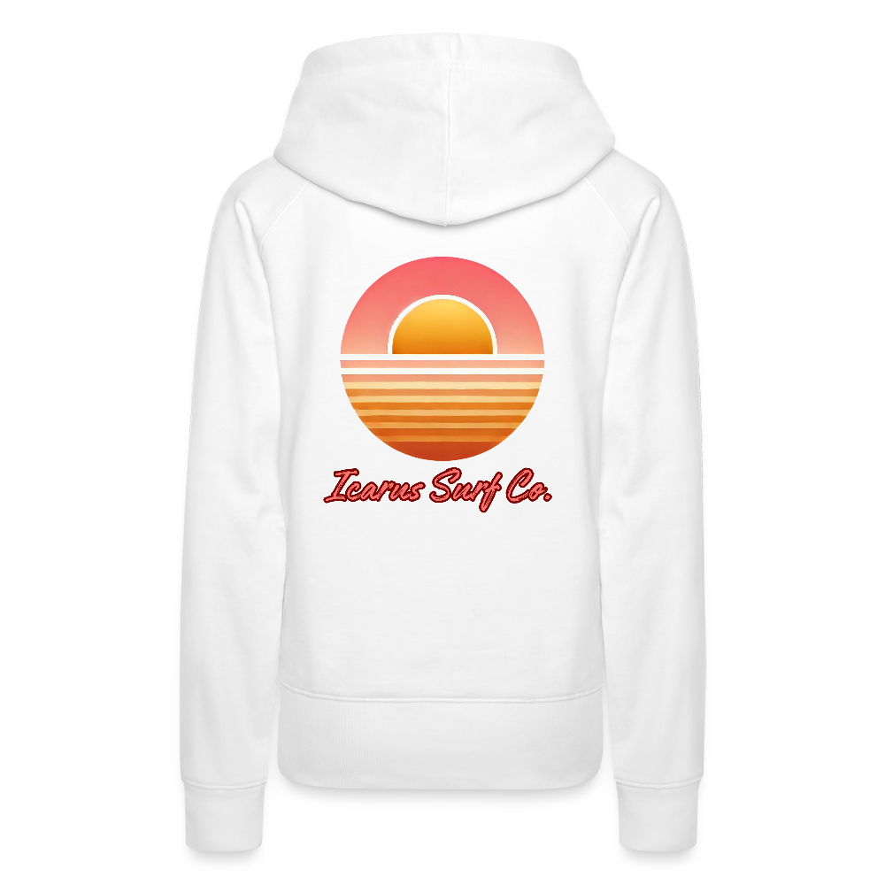 Icarus Surf Co. "Sunsetting" Women’s Premium Hoodie - white