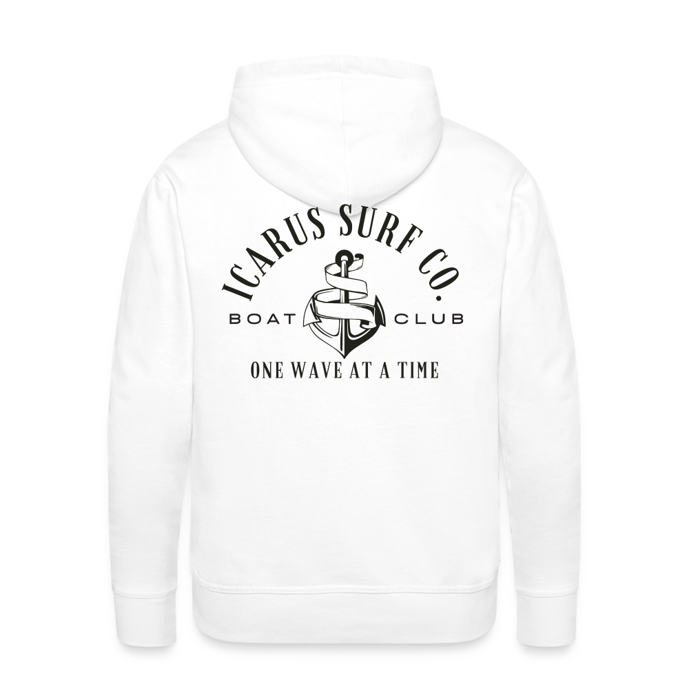 Icarus "One Wave At A Time" Men’s Premium Hoodie - white