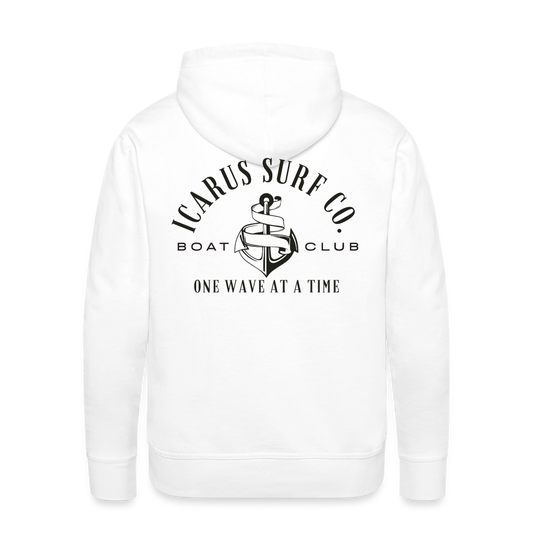 Icarus "One Wave At A Time" Men’s Premium Hoodie - white