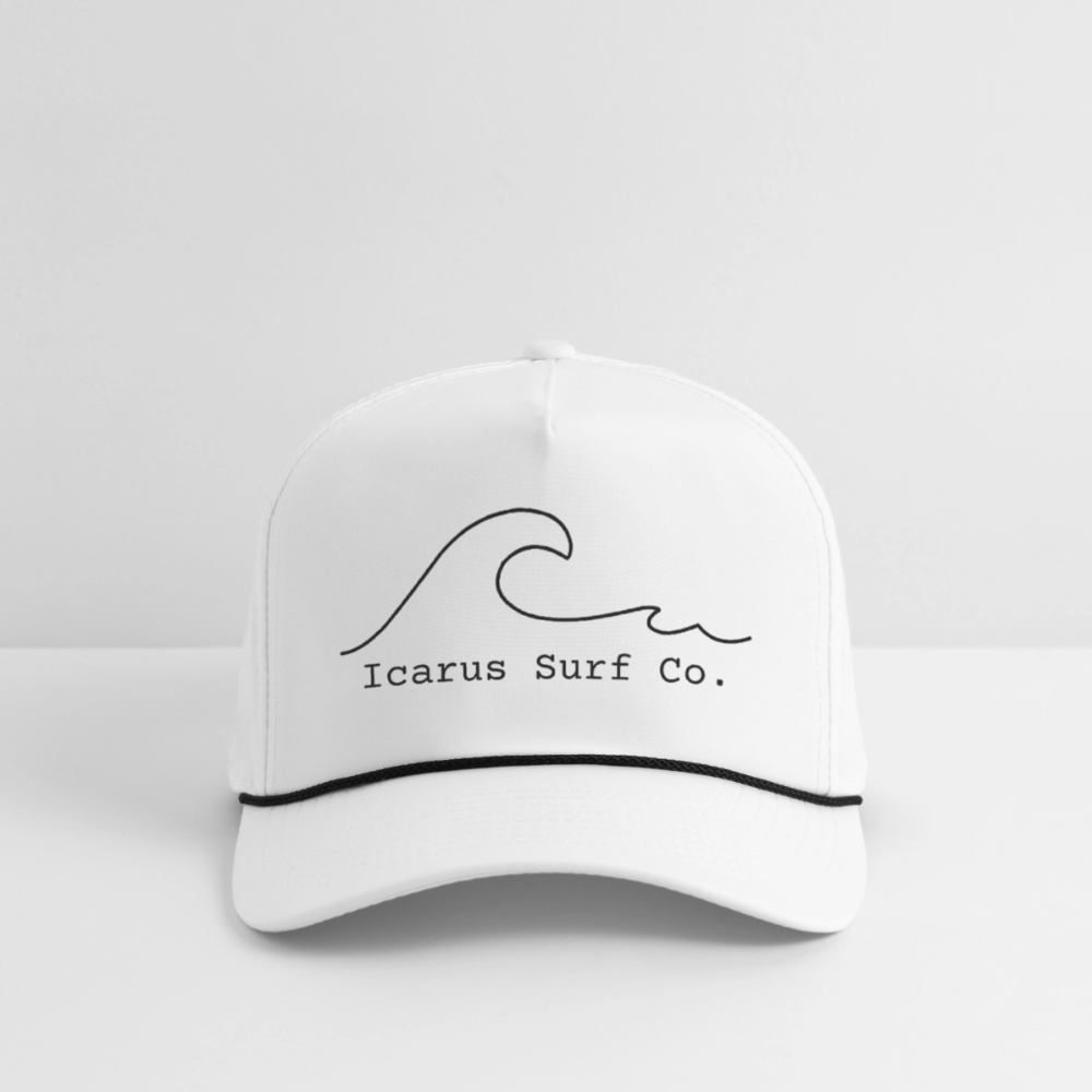 “Midnight Lineup” Rope Cap - white/black