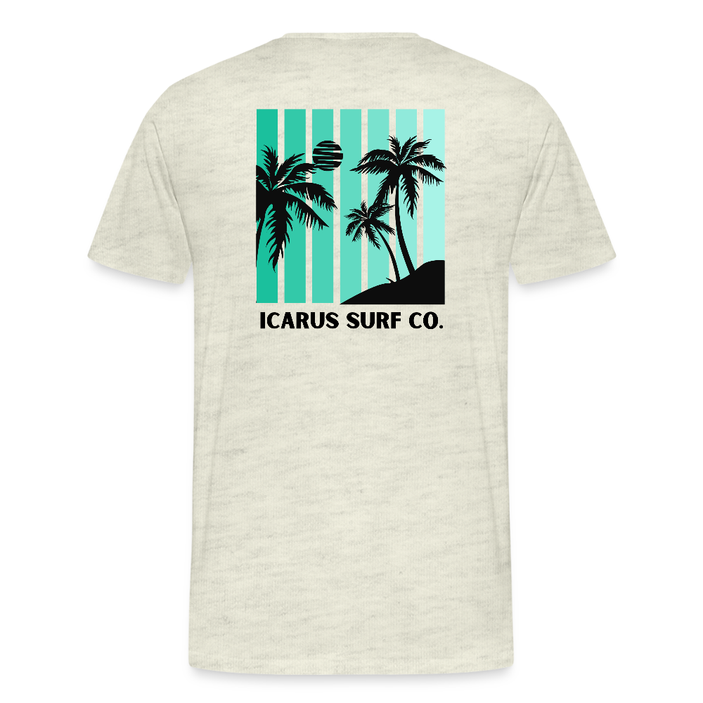 Icarus Surf Co. "Lines" Men's Premium T-Shirt - heather oatmeal