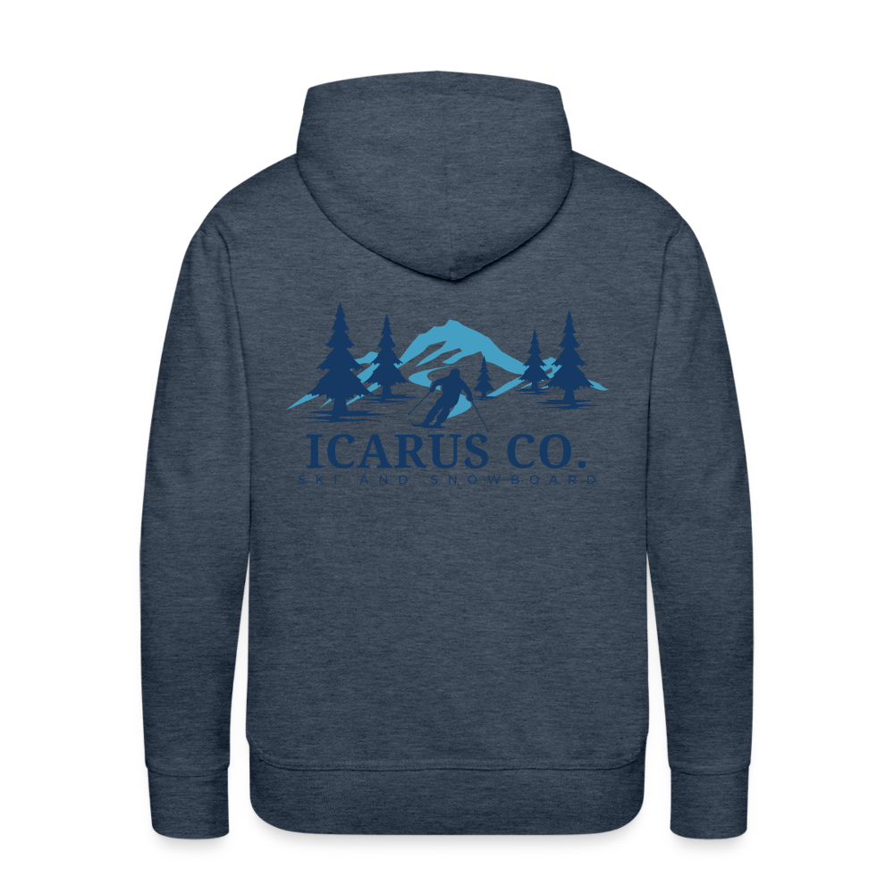 Tree Skiing Icarus Hoodie - heather denim