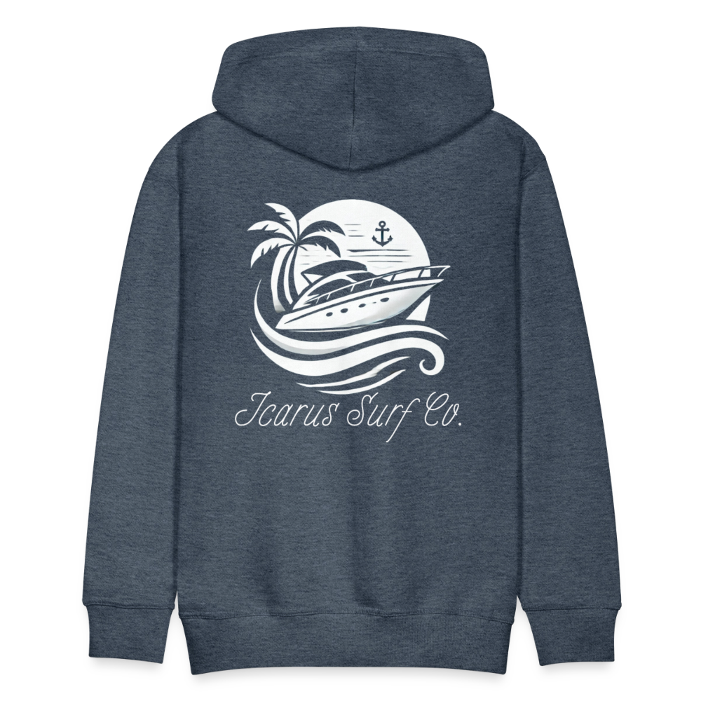 "Wave Conqueror" Hoodie - heather denim