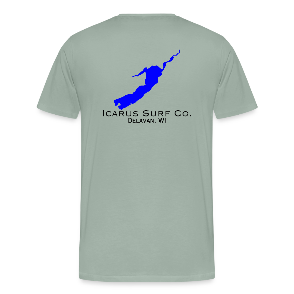 Icarus Surf Co. "Delavan, WI" Men's Premium T-Shirt - steel green