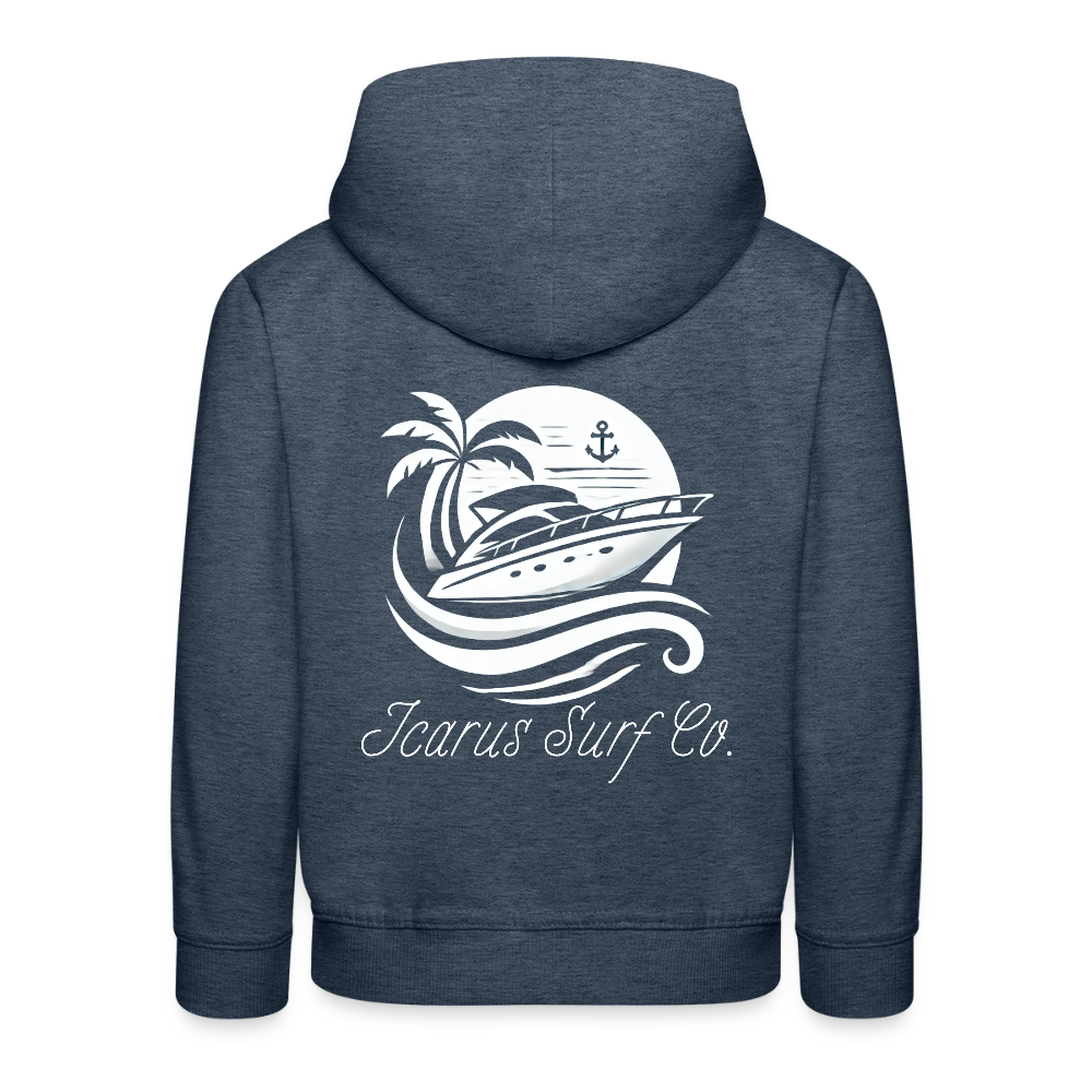 Icarus Surf Co. "Yacht" Kids‘ Premium Hoodie - heather denim