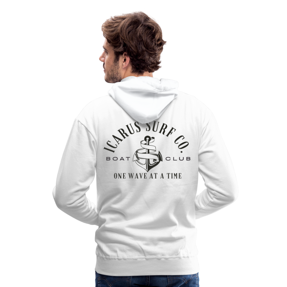 Icarus "One Wave At A Time" Men’s Premium Hoodie - white